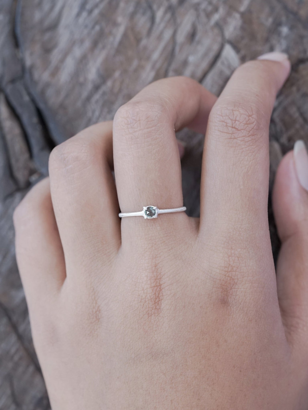 Callisto Rose Cut Sapphire Ring - Gardens of the Sun | Ethical Jewelry