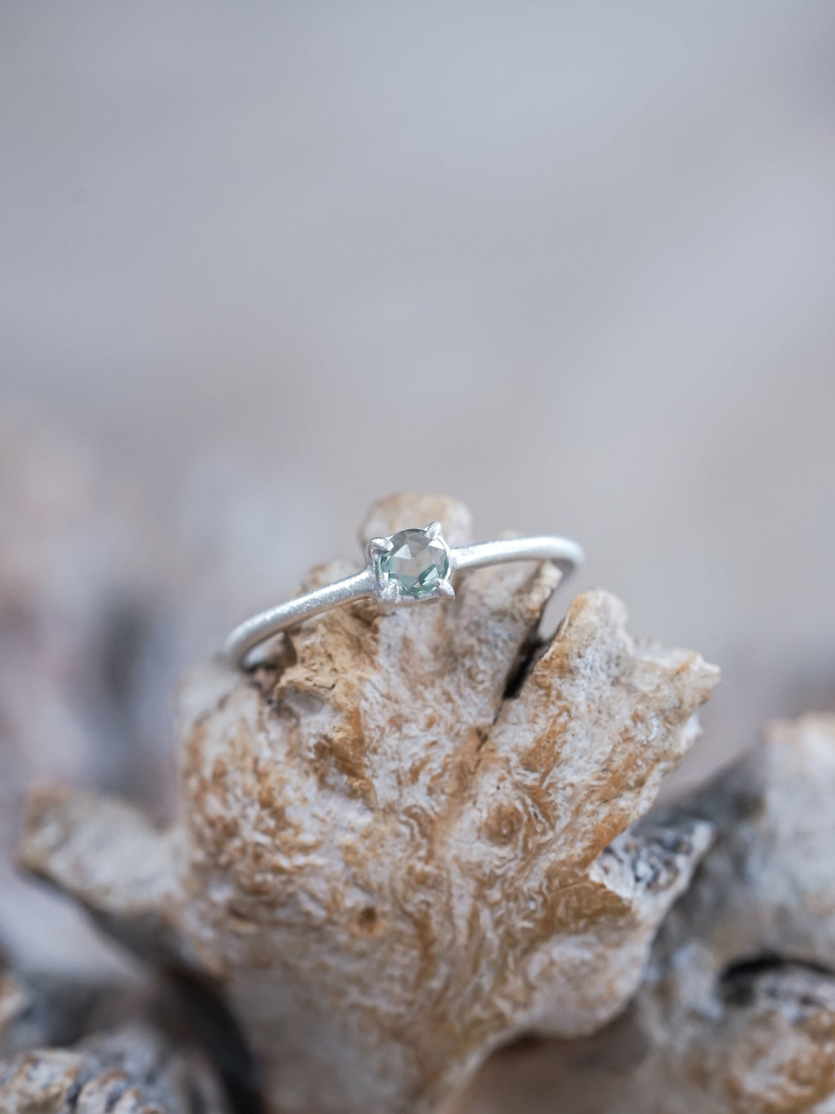 Callisto Rose Cut Sapphire Ring - Gardens of the Sun | Ethical Jewelry