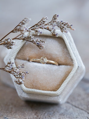 Canadian Champagne Diamond Ring in Ethical Gold - Gardens of the Sun | Ethical Jewelry