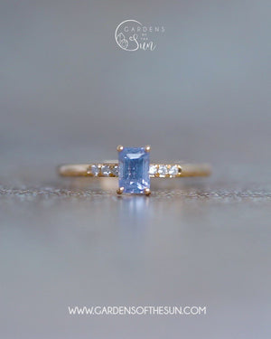 Lavender Sapphire and Diamond Ring in Ethical Gold