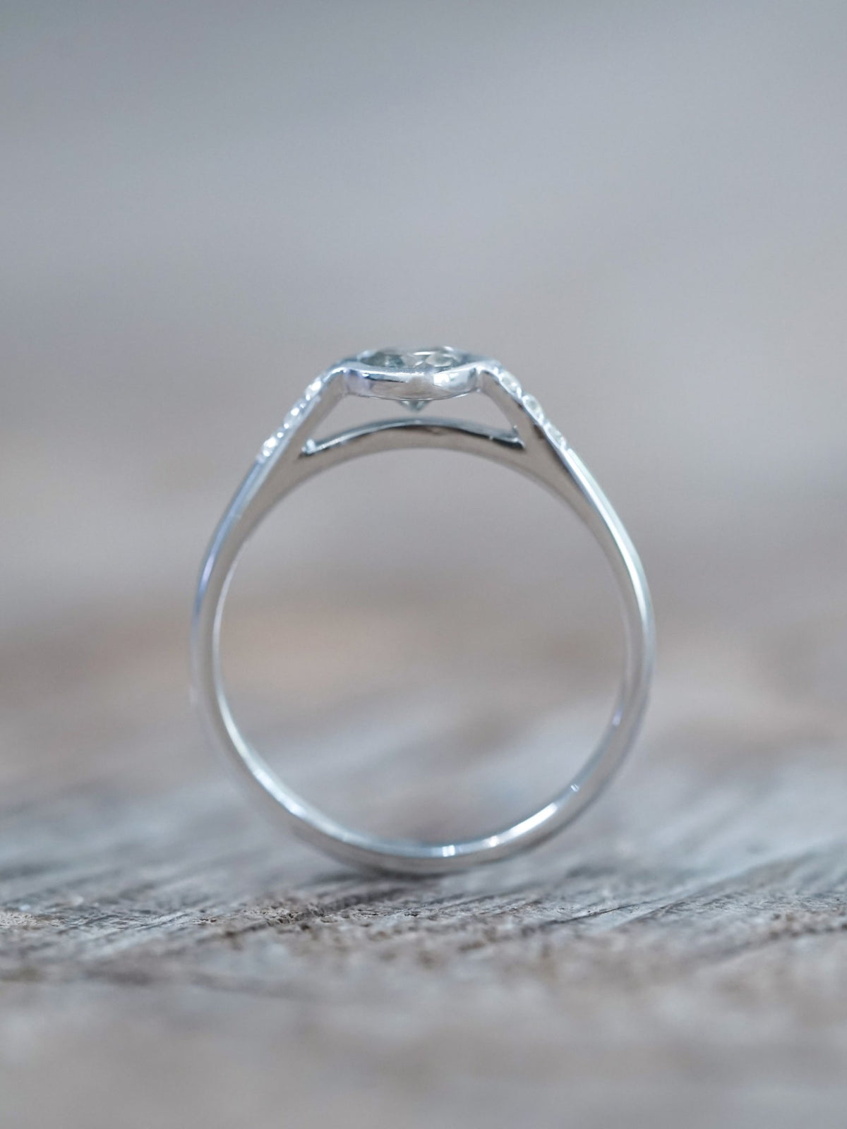 Champagne and Pepper Diamond Ring in White Gold - Gardens of the Sun | Ethical Jewelry