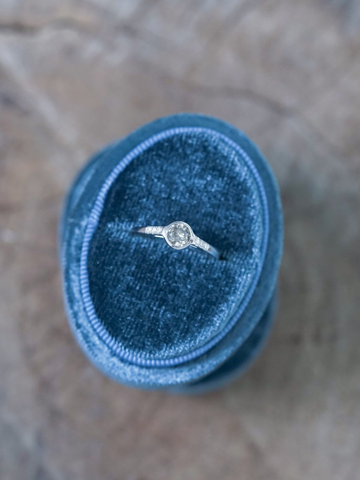 Champagne and Pepper Diamond Ring in White Gold - Gardens of the Sun | Ethical Jewelry
