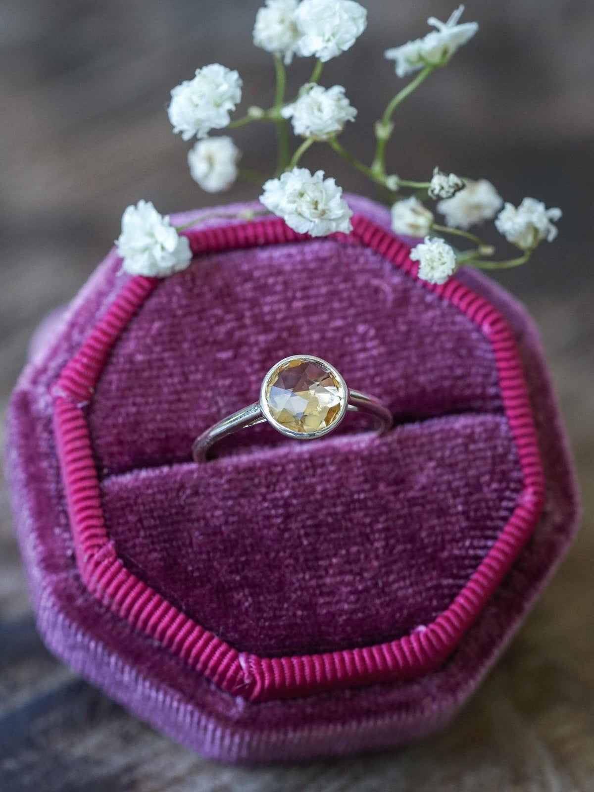 Checkered Citrine Ring - Gardens of the Sun | Ethical Jewelry