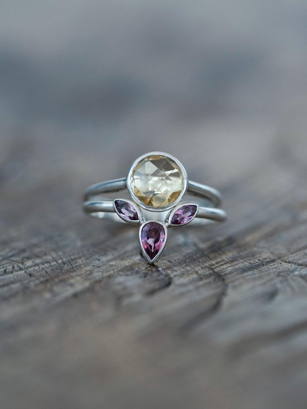 Checkered Citrine Ring - Gardens of the Sun | Ethical Jewelry
