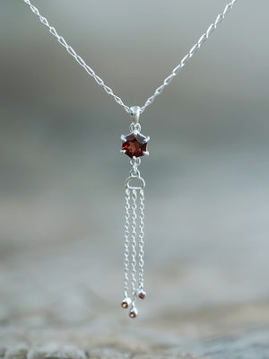 Chinese Knot Garnet Pendant Necklace - Gardens of the Sun | Ethical Jewelry