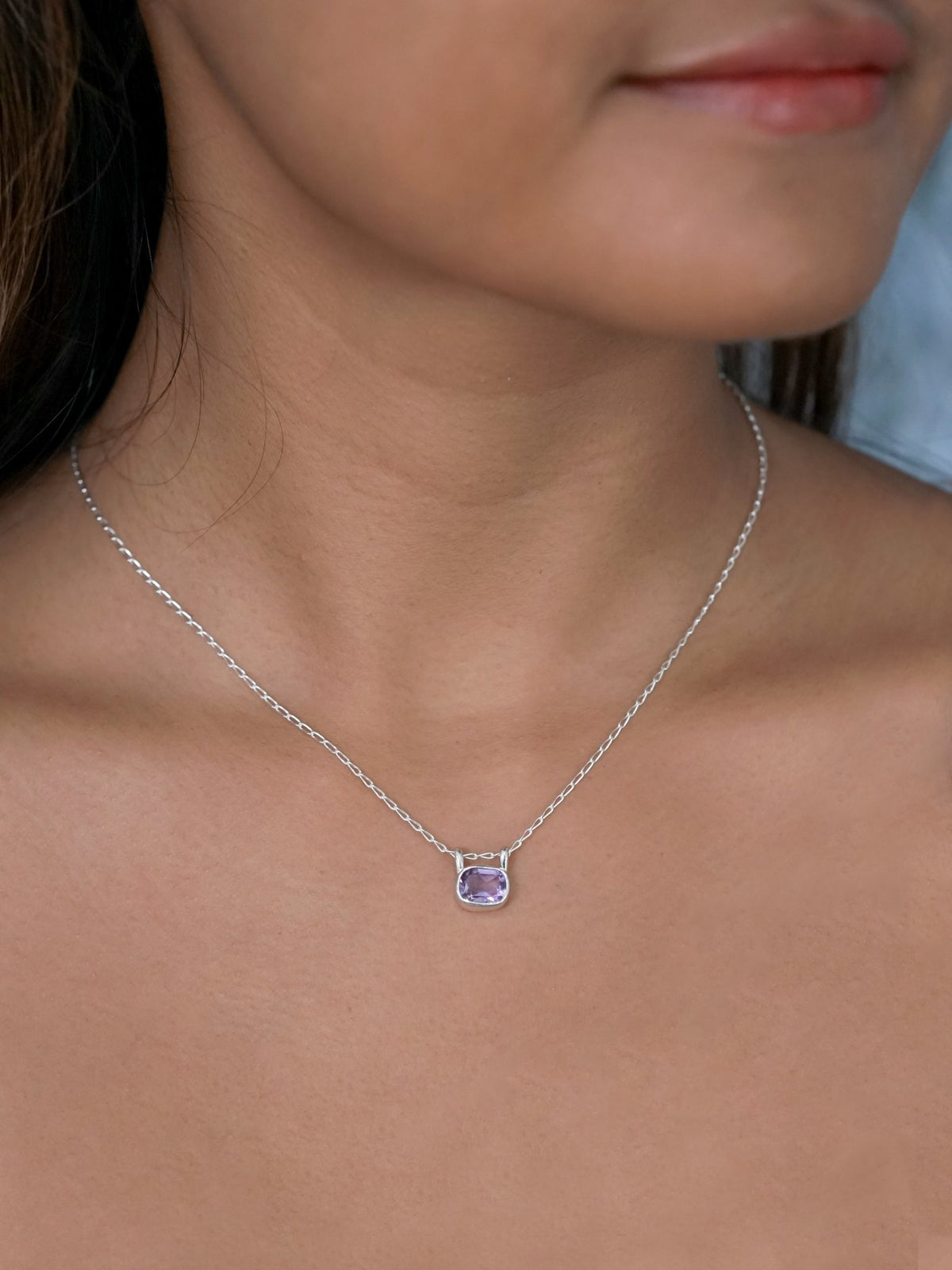 Cushion Amethyst Necklace - Gardens of the Sun | Ethical Jewelry