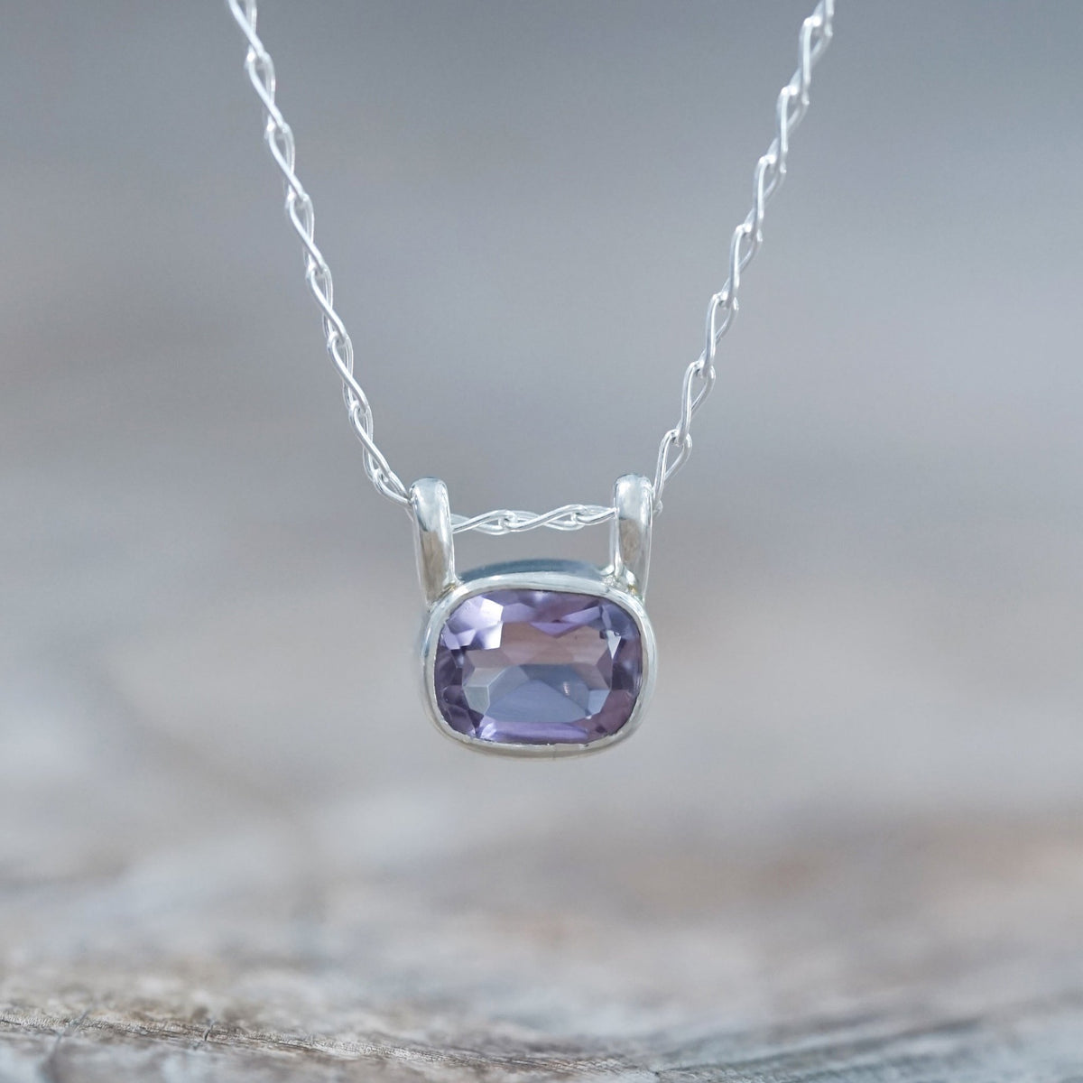 Cushion Amethyst Necklace - Gardens of the Sun | Ethical Jewelry
