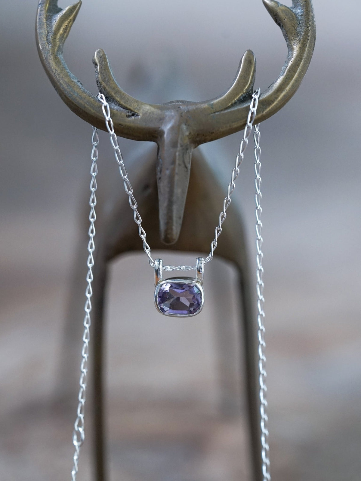 Cushion Amethyst Necklace - Gardens of the Sun | Ethical Jewelry