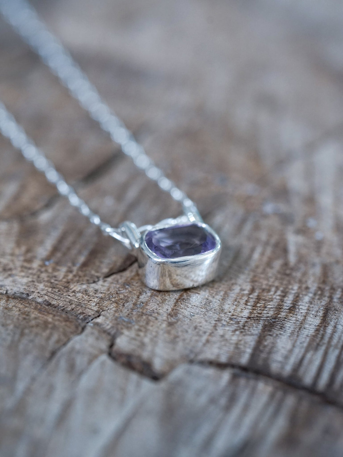 Cushion Amethyst Necklace - Gardens of the Sun | Ethical Jewelry