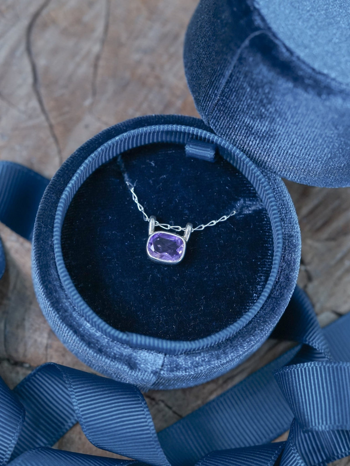 Cushion Amethyst Necklace - Gardens of the Sun | Ethical Jewelry