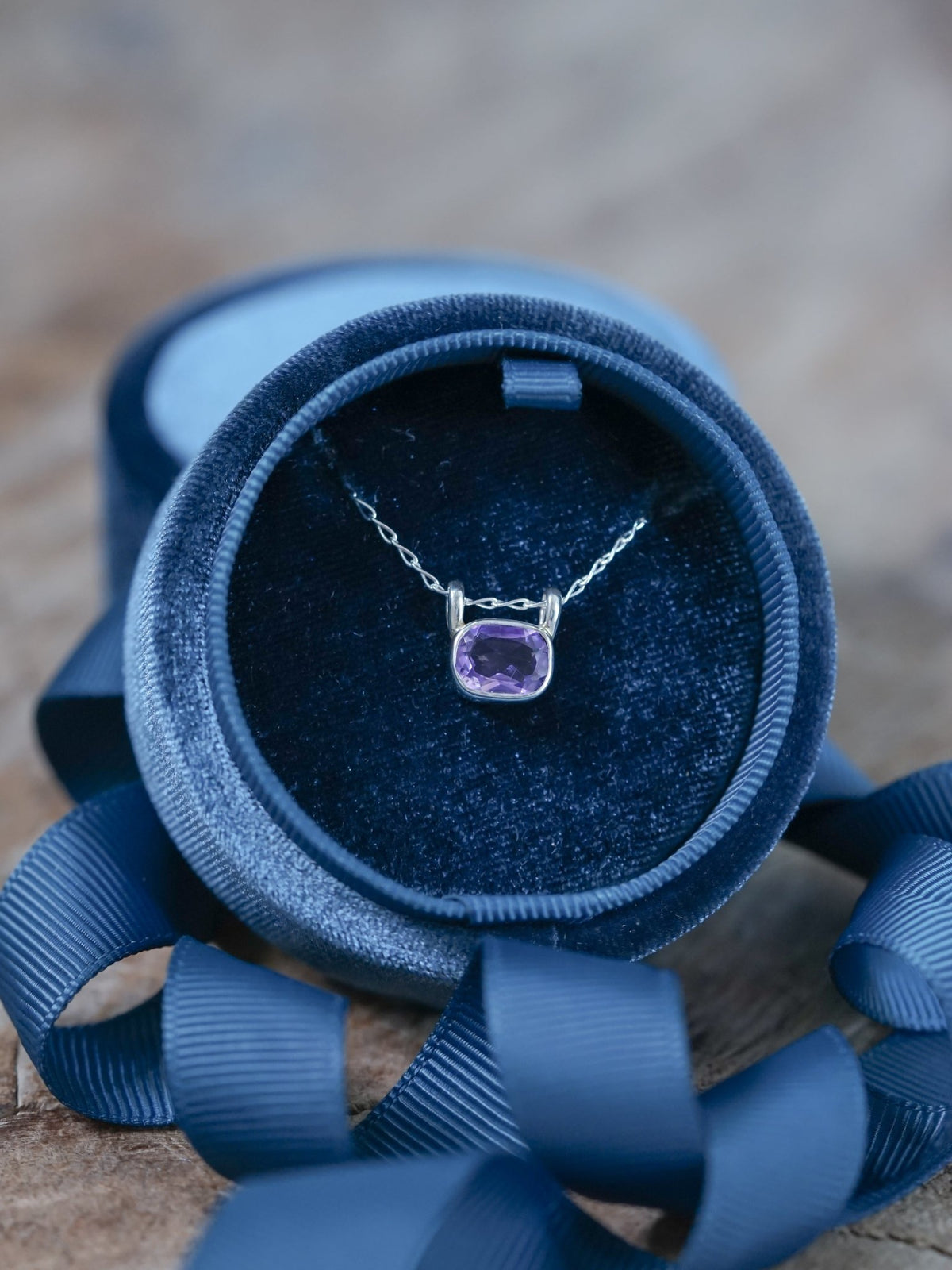 Cushion Amethyst Necklace - Gardens of the Sun | Ethical Jewelry