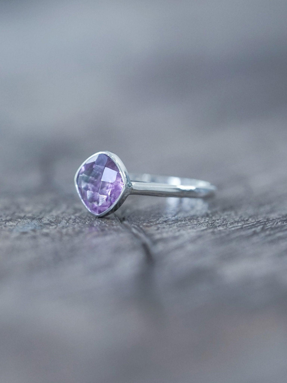 Cushion Amethyst Ring - Gardens of the Sun | Ethical Jewelry
