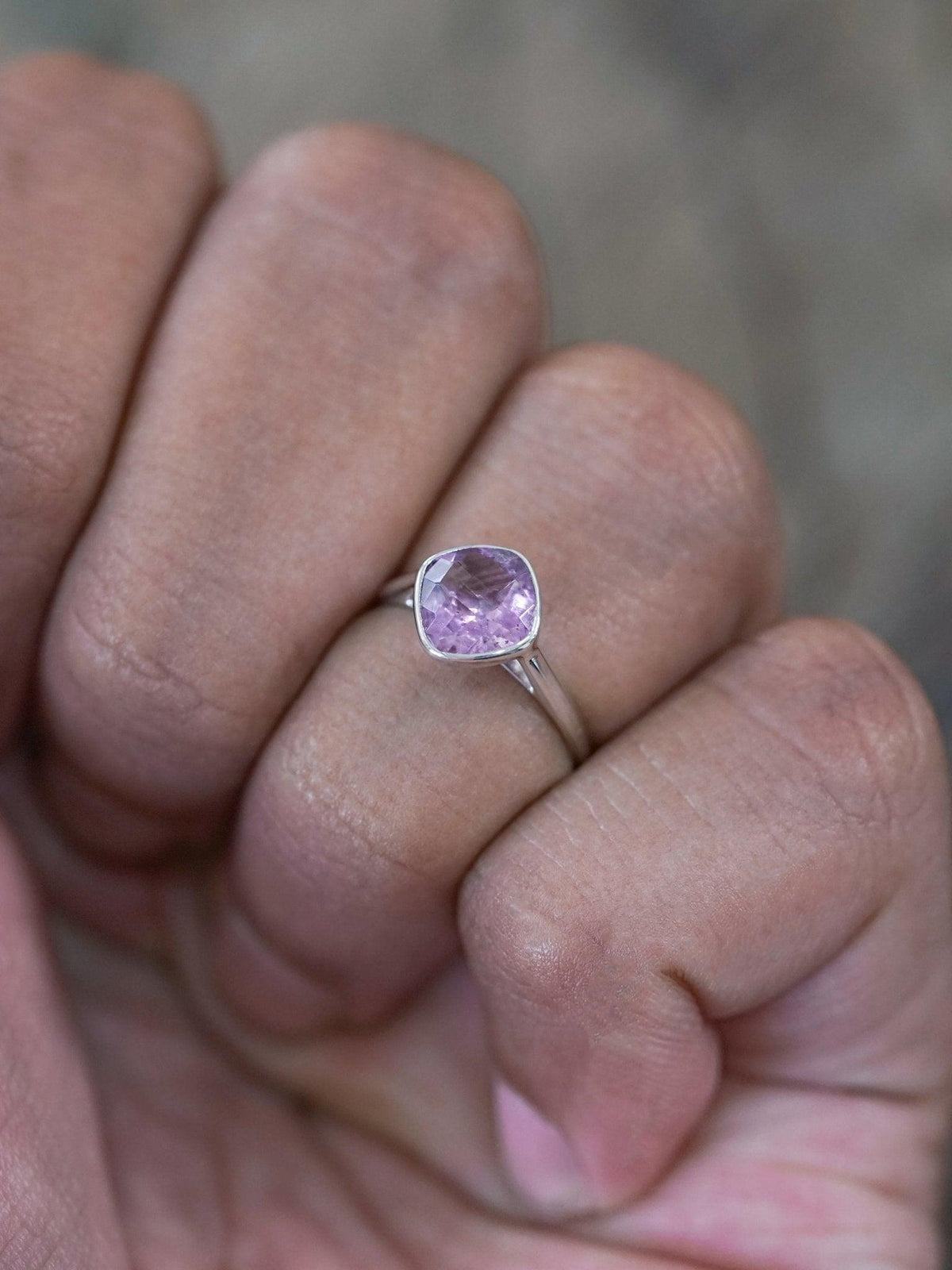 Cushion Amethyst Ring - Gardens of the Sun | Ethical Jewelry