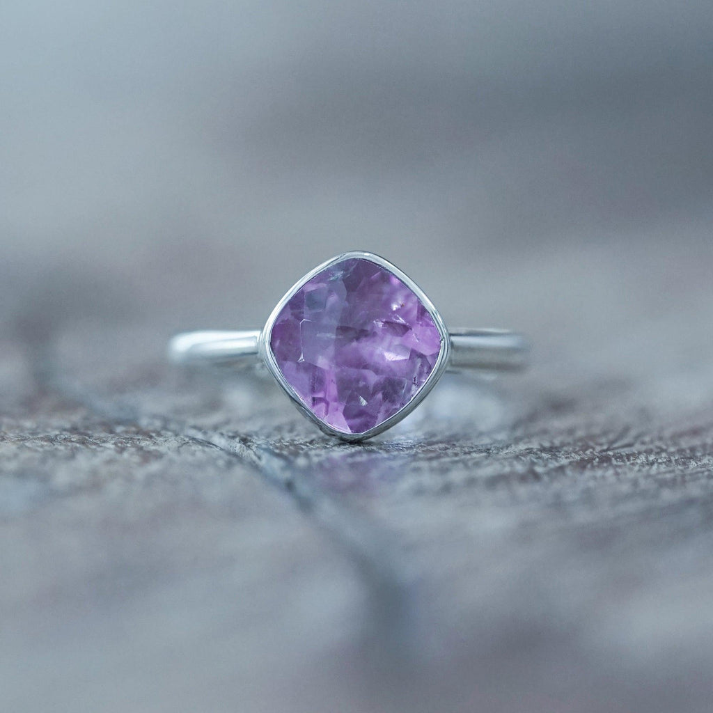 Cushion Amethyst Ring - Gardens of the Sun | Ethical Jewelry