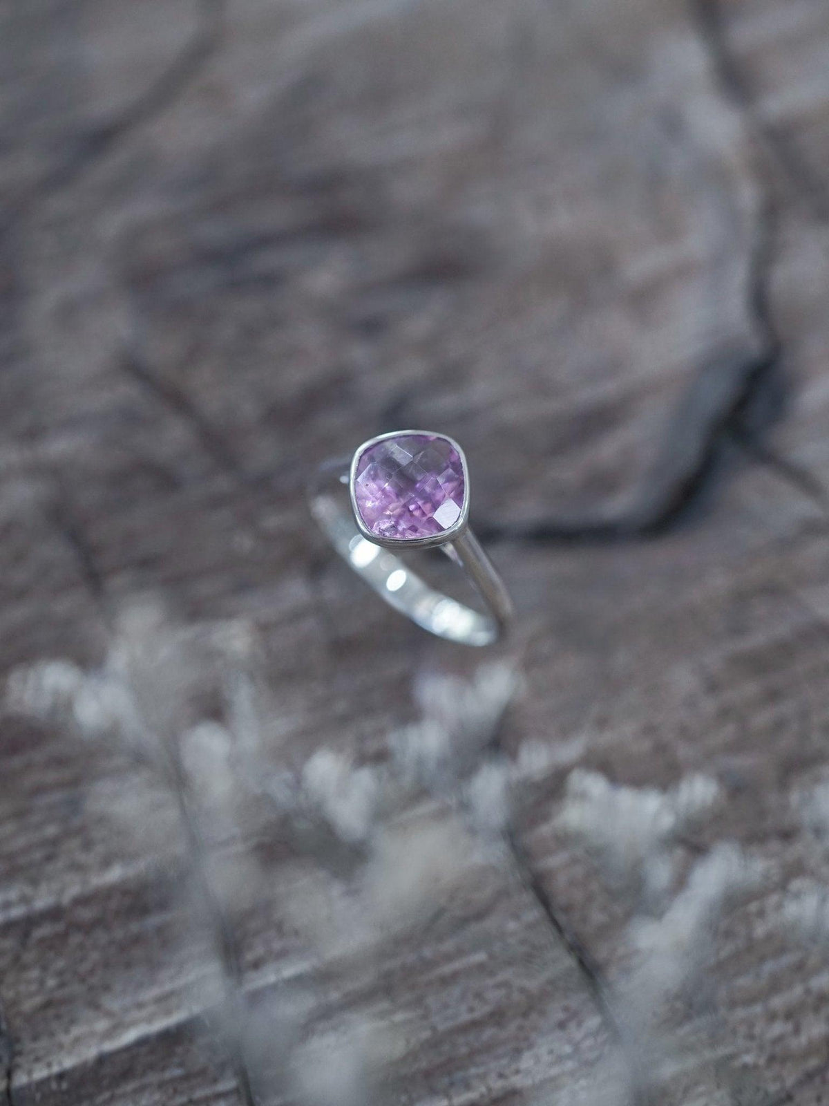 Cushion Amethyst Ring - Gardens of the Sun | Ethical Jewelry