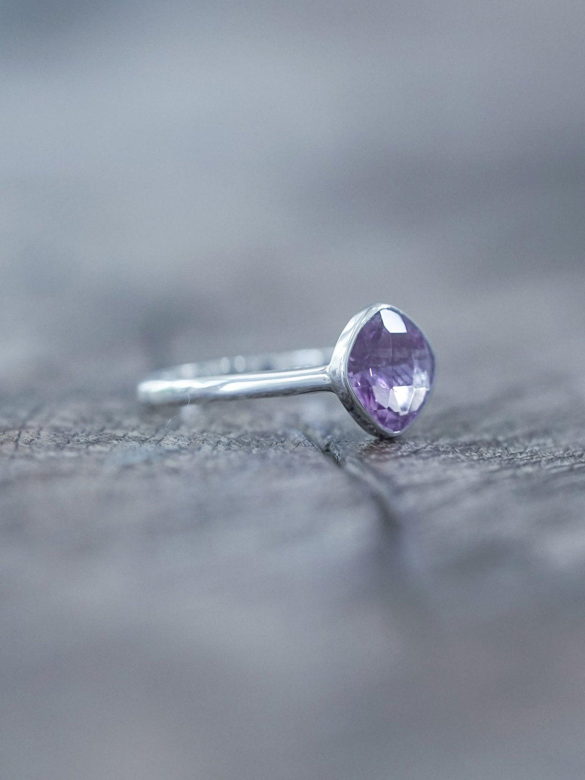 Cushion Amethyst Ring - Gardens of the Sun | Ethical Jewelry
