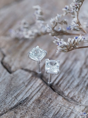 Cushion Green Amethyst Earrings - Gardens of the Sun | Ethical Jewelry