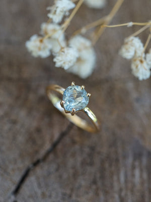Custom Aquamarine Ring - Gardens of the Sun | Ethical Jewelry