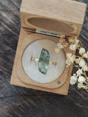 Custom Aquamarine Ring in Gold - Gardens of the Sun | Ethical Jewelry