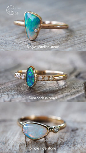 Custom Australian Opal Ring in Gold - Gardens of the Sun | Ethical Jewelry