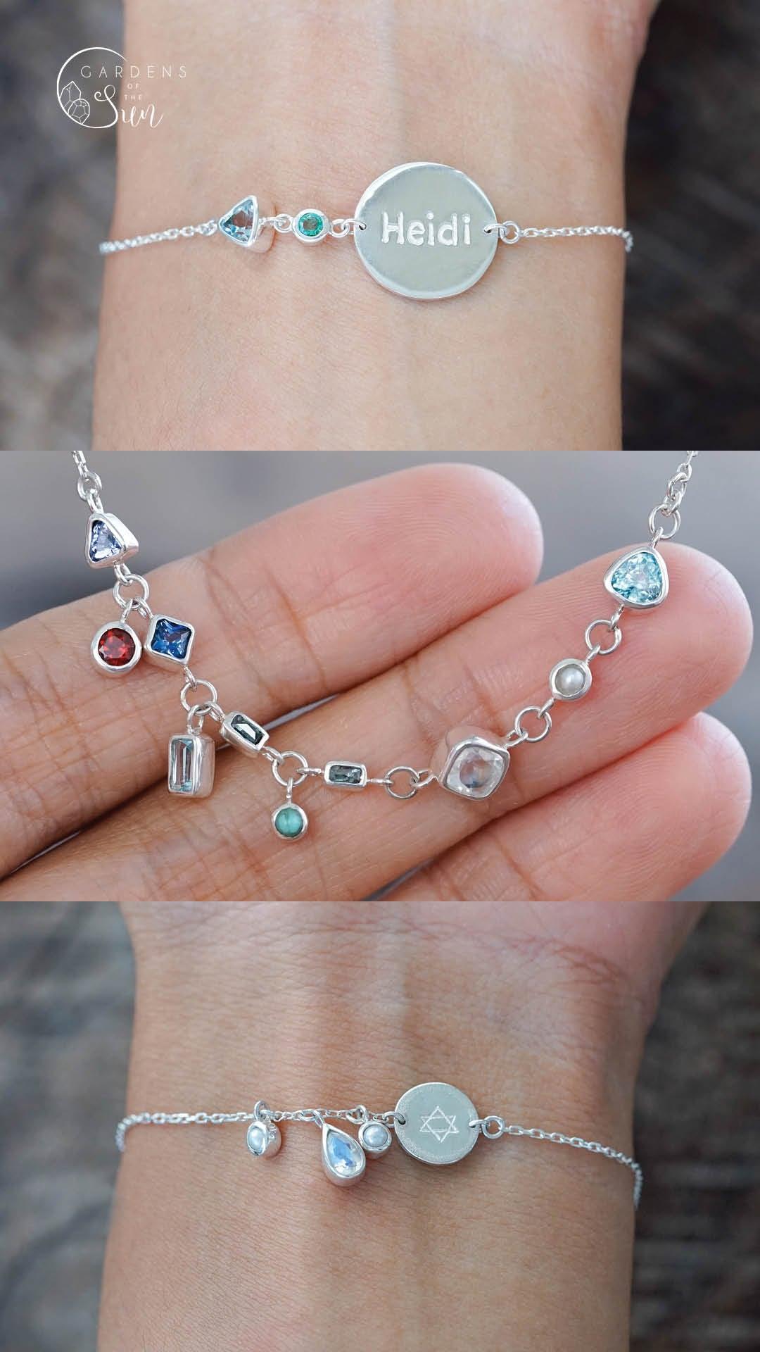 Bracelet personnalisé avec pierre de naissance