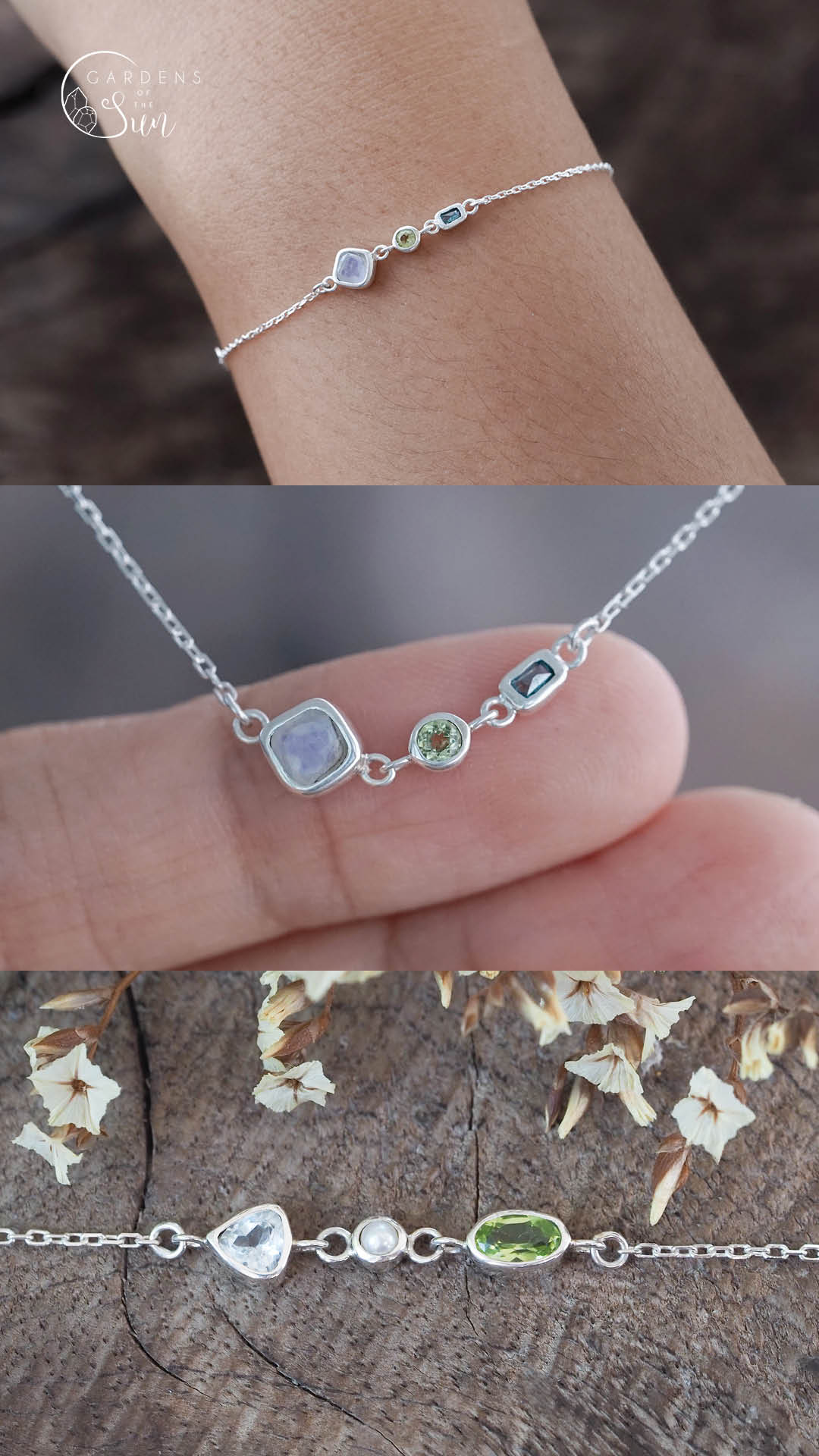 Custom Initial and Birthstone Anklet