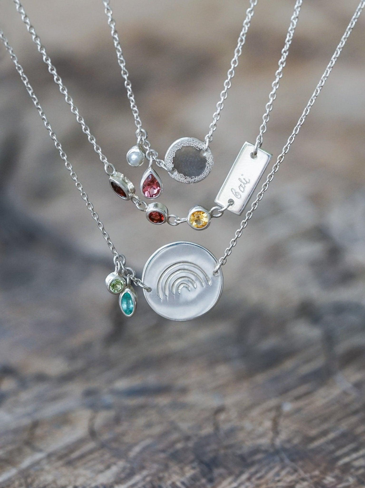 Custom Birthstone Bracelet in Silver - Gardens of the Sun | Ethical Jewelry