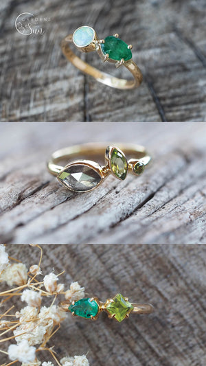 Gold Birthstone Ring | Garnet Birthstone Ring | G&D Unique Designs