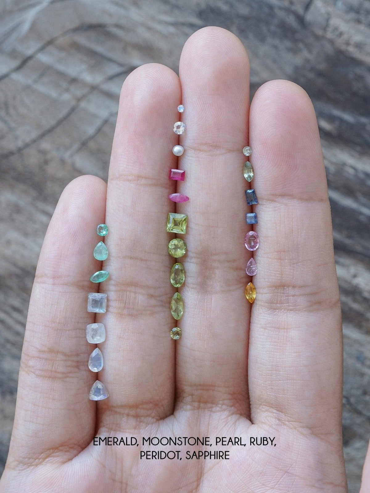 Custom Birthstone Stud Earrings in Silver - Gardens of the Sun | Ethical Jewelry