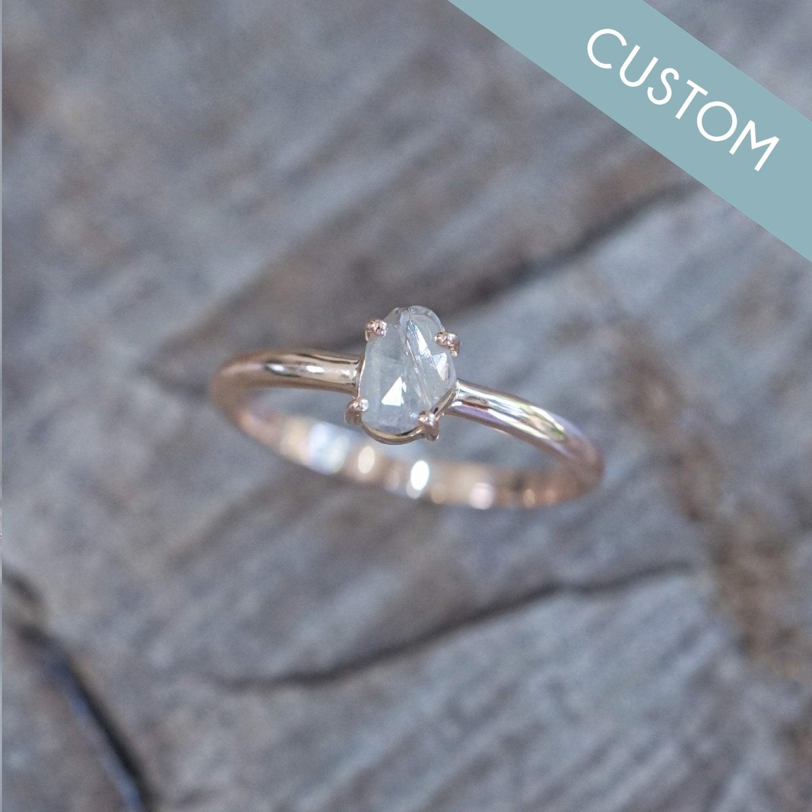 Custom Borneo Polki Diamond Ring - Gardens of the Sun | Ethical Jewelry