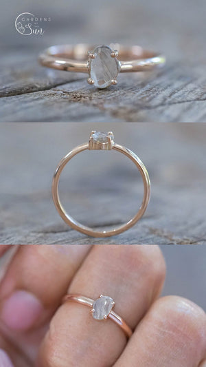 Custom Borneo Polki Diamond Ring - Gardens of the Sun | Ethical Jewelry