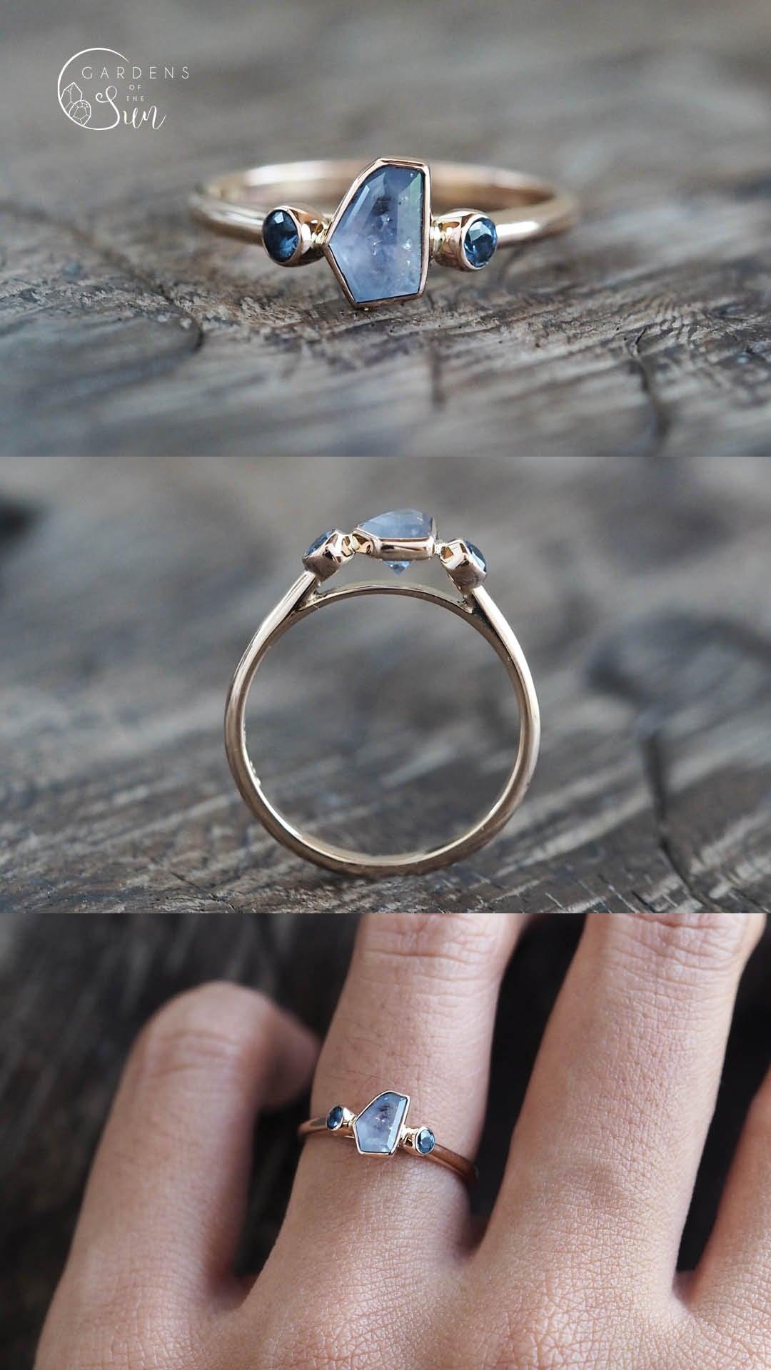 Custom Borneo Sapphire Ring - Gardens of the Sun | Ethical Jewelry