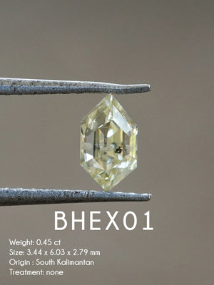 Custom Hexagon Diamond Ring in Gold