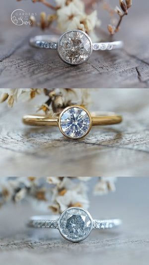 Custom Brilliant Cut Round Diamond Ring - Gardens of the Sun | Ethical Jewelry