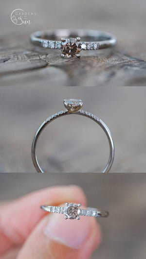 Custom Brilliant Cut Round Diamond Ring - Gardens of the Sun | Ethical Jewelry