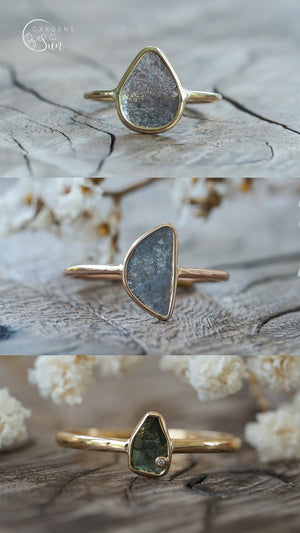 Custom Diamond Slice Ring in Ethical Gold - Gardens of the Sun | Ethical Jewelry
