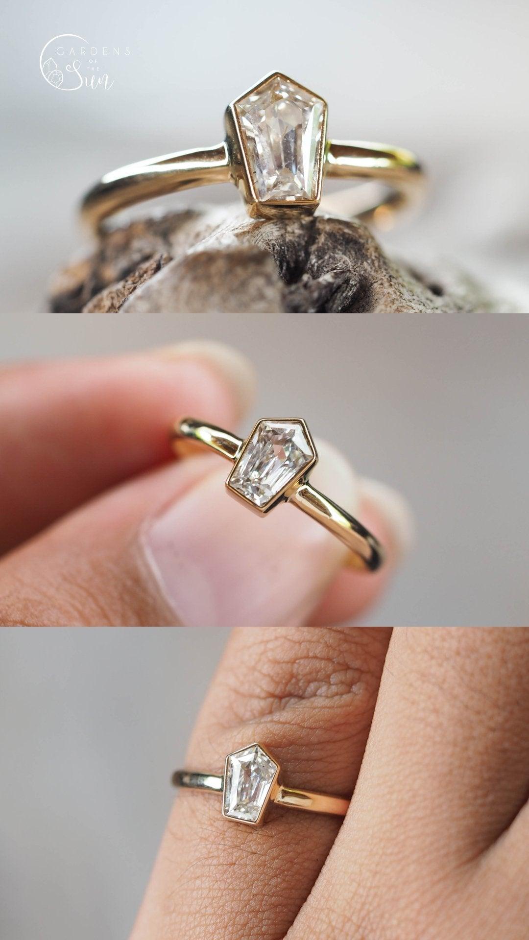 Custom Shield Diamond Ring - Gardens of the Sun | Ethical Jewelry