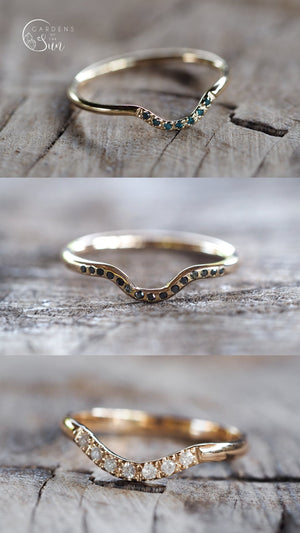 Custom Gold Nesting Band - Gardens of the Sun | Ethical Jewelry