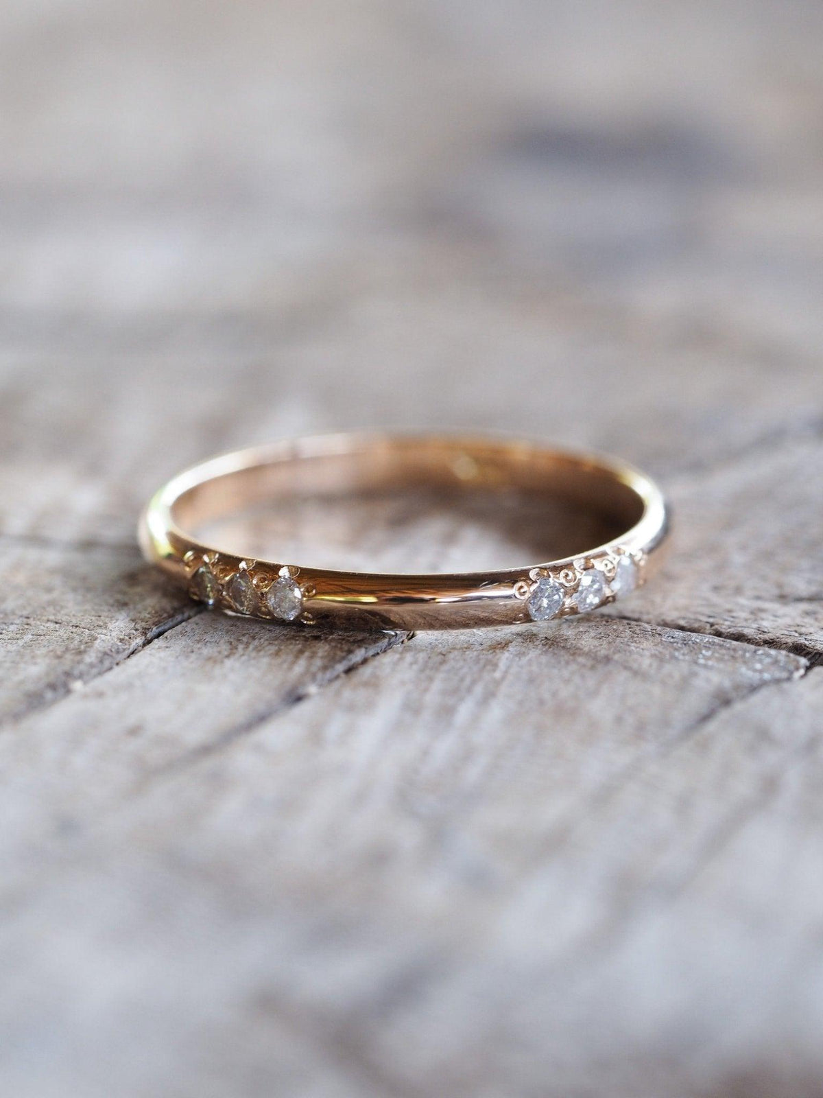 Custom Gold Nesting Band - Gardens of the Sun | Ethical Jewelry