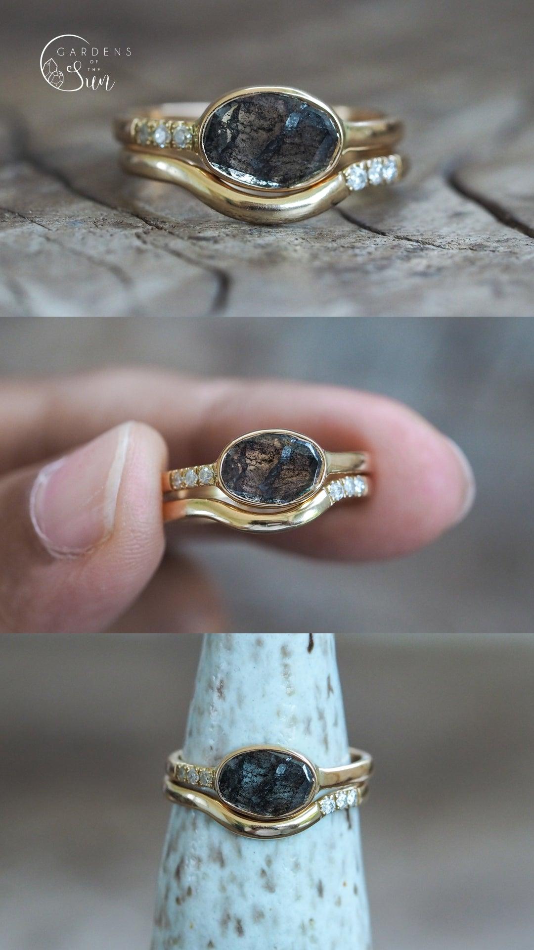Custom Gold Nesting Band - Gardens of the Sun | Ethical Jewelry