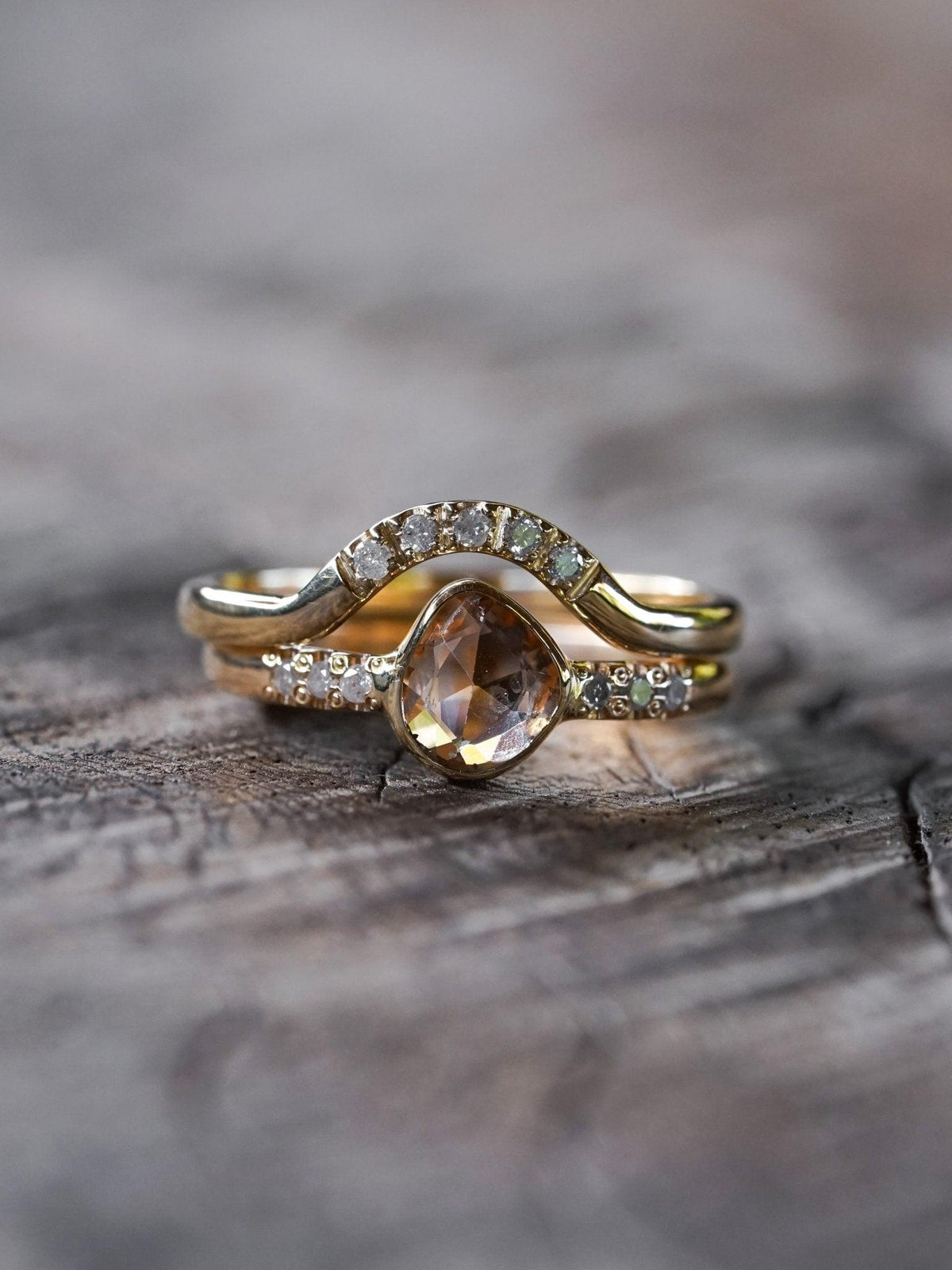 Custom Gold Nesting Band - Gardens of the Sun | Ethical Jewelry