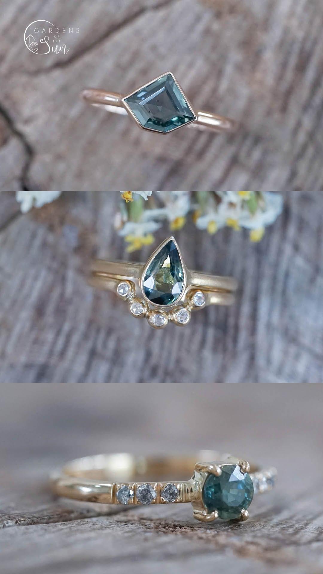 Custom Green Sapphire Ring in Gold - Gardens of the Sun | Ethical