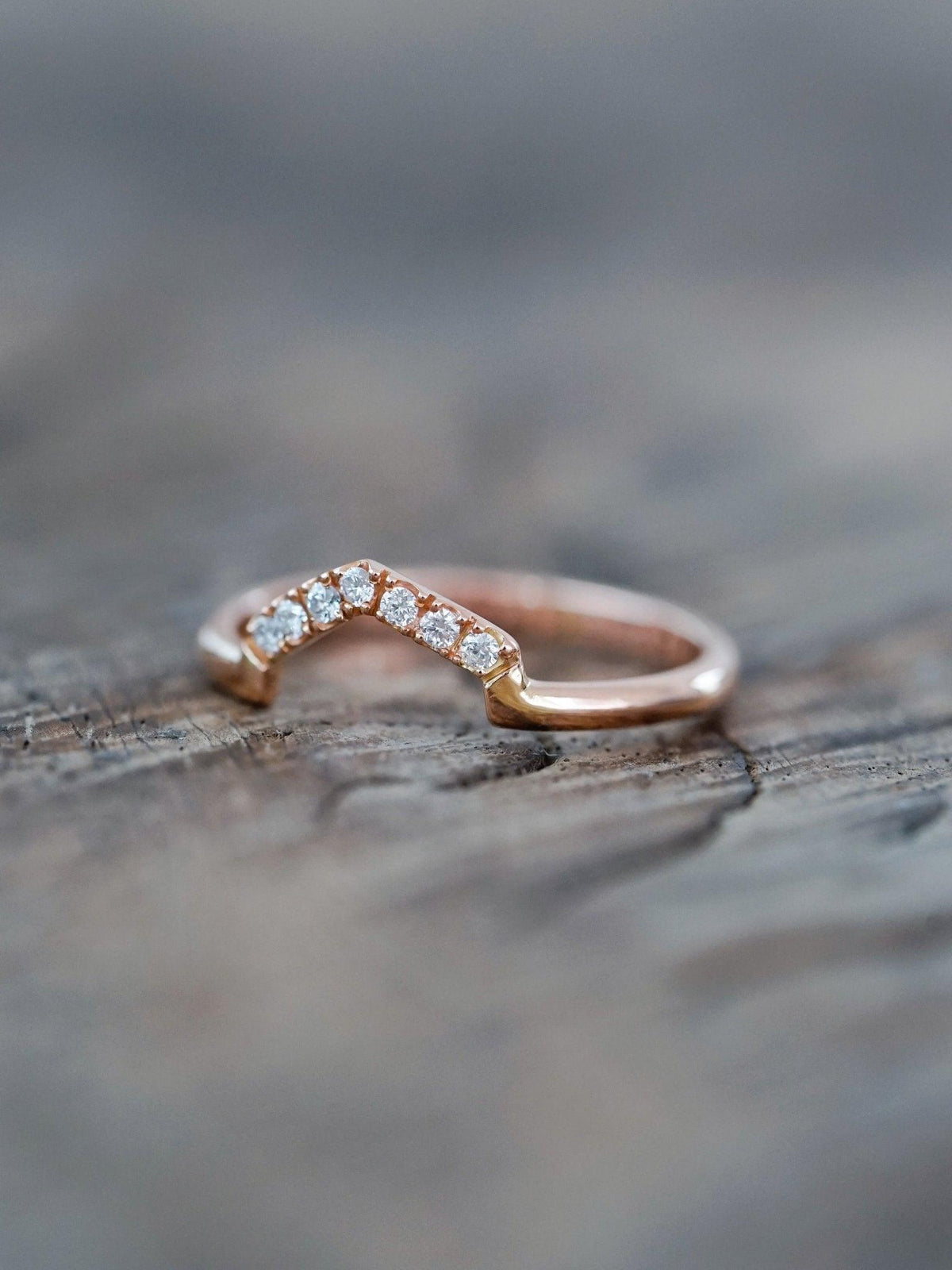 Custom Hexagon Nesting Band in Gold - Gardens of the Sun | Ethical Jewelry