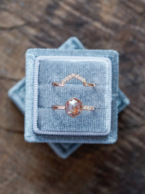Custom Hexagon Nesting Band in Gold - Gardens of the Sun | Ethical Jewelry