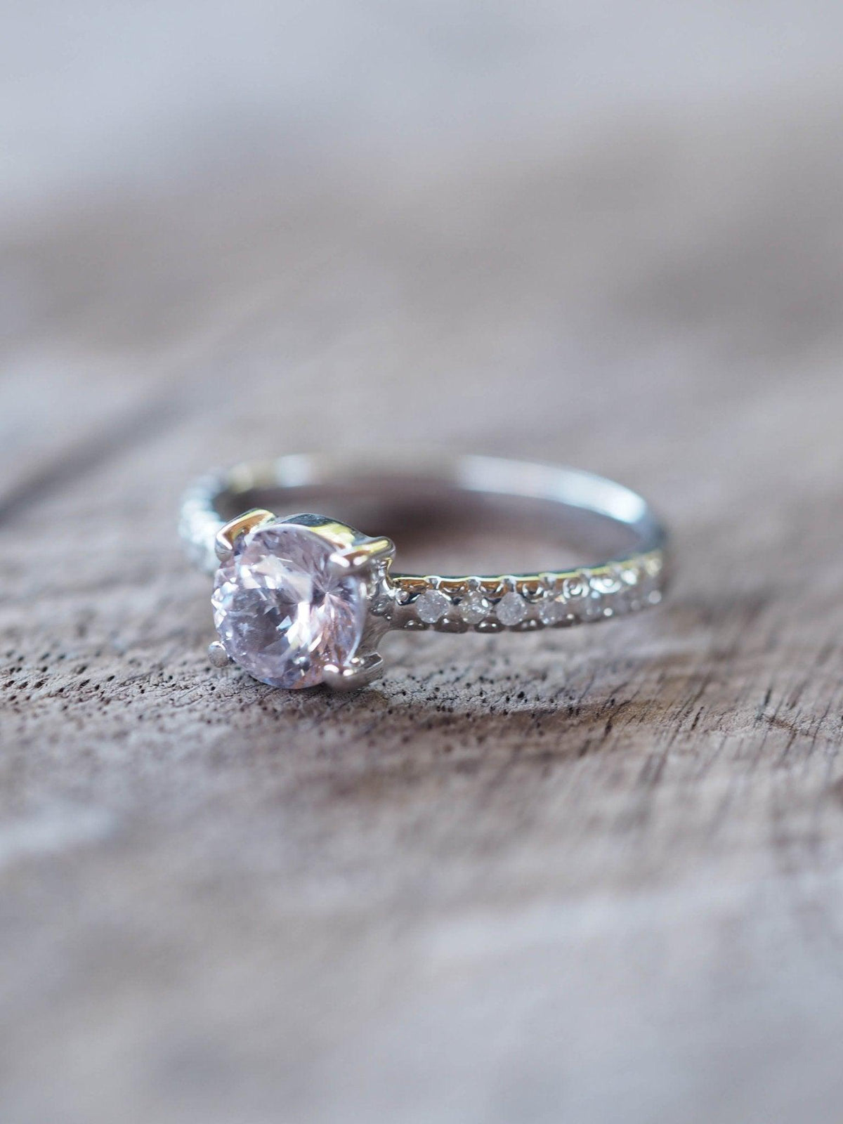 Custom Lavender Sapphire Ring in Gold - Gardens of the Sun | Ethical Jewelry