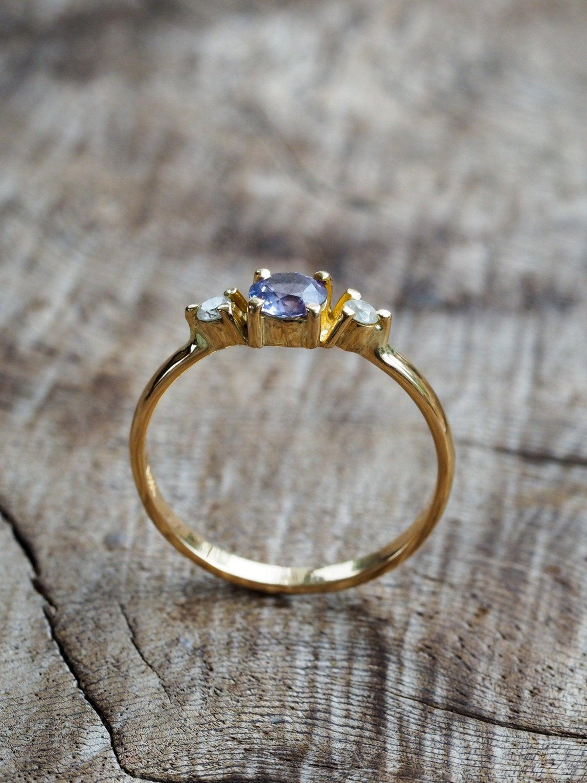 Custom Lavender Sapphire Ring in Gold - Gardens of the Sun | Ethical Jewelry