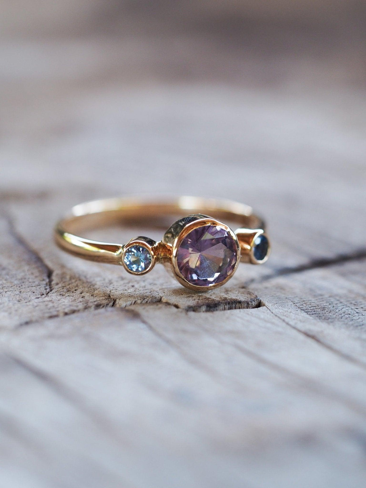 Custom Lavender Sapphire Ring in Gold - Gardens of the Sun | Ethical Jewelry
