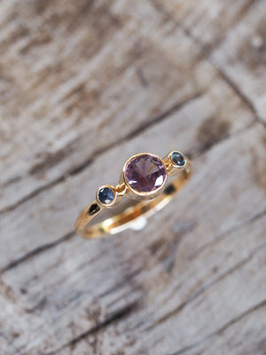 Custom Lavender Sapphire Ring in Gold - Gardens of the Sun | Ethical Jewelry