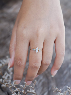 Custom Marquise Diamond Ring - Gardens of the Sun | Ethical Jewelry