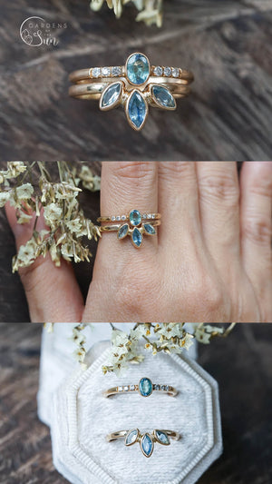 Custom Mermaid Kornerupine Ring in Gold - Gardens of the Sun | Ethical Jewelry